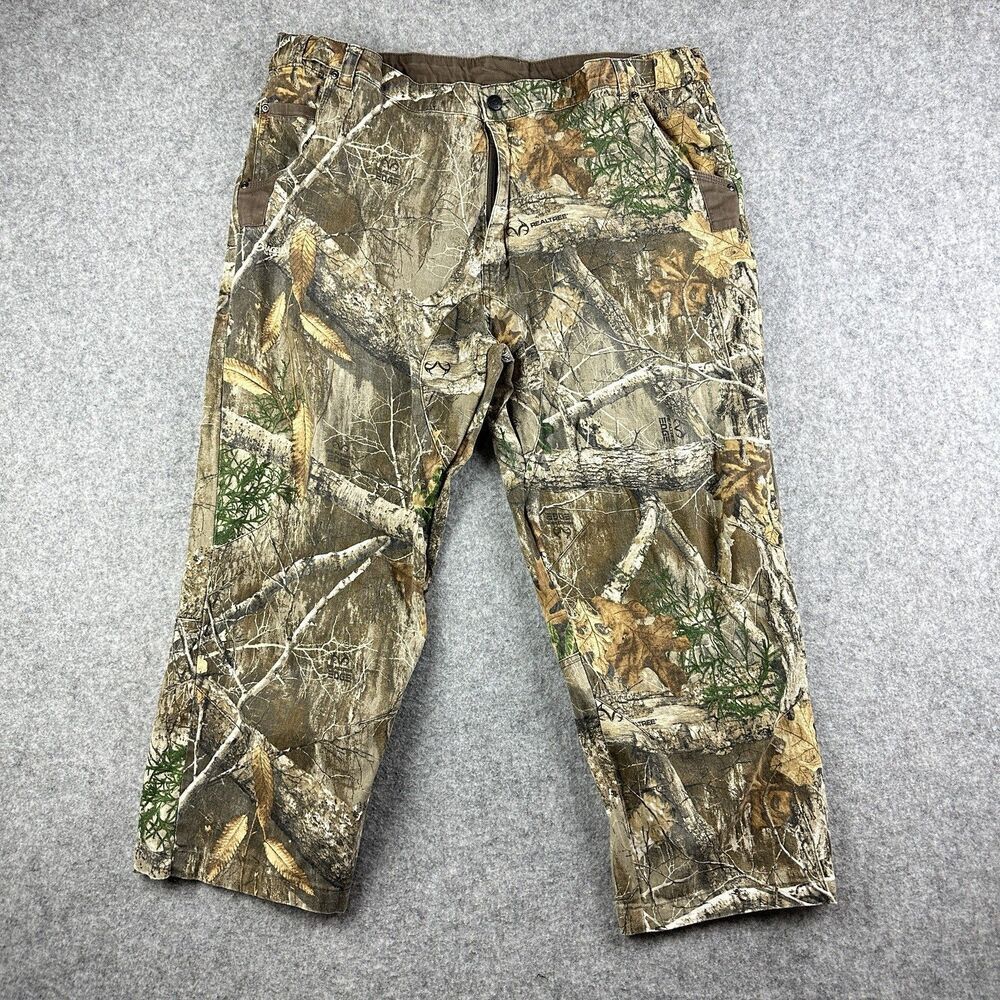 Magellan Outdoors Pants Mens XL Camouflage Realtree Hunting Stretch Waist HEMMED